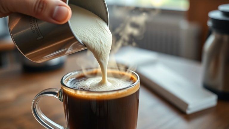 adding protein powder to coffee