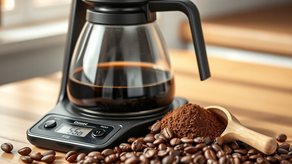 adjust coffee grounds for strength