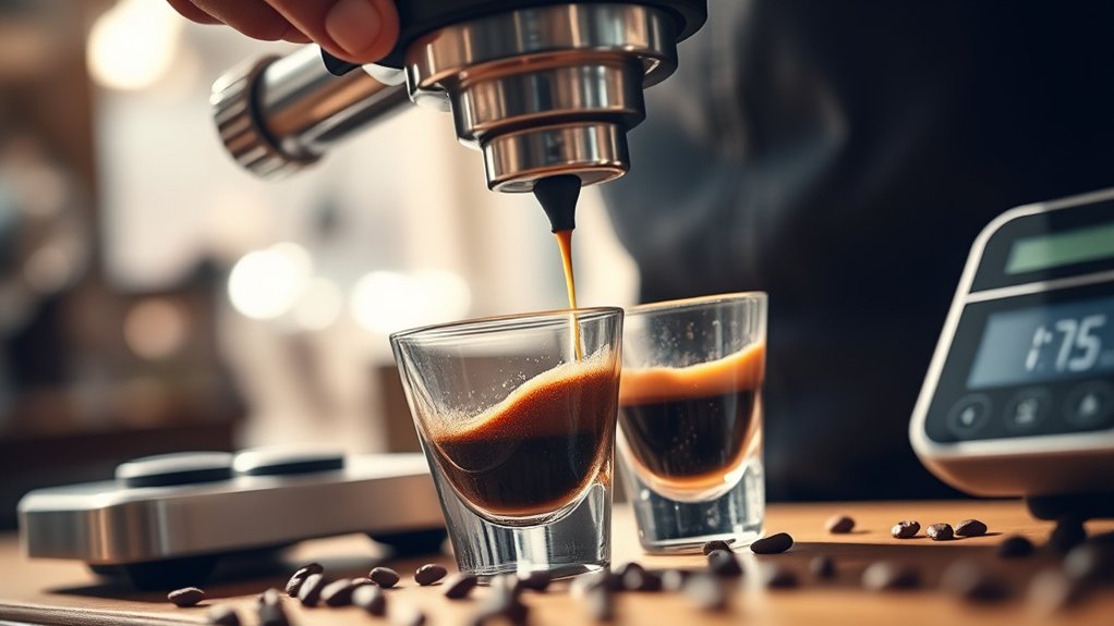 adjust espresso dose carefully