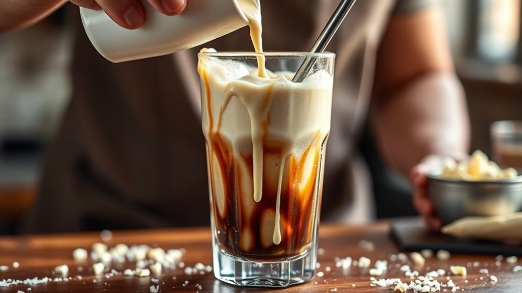 assemble iced white chocolate mocha