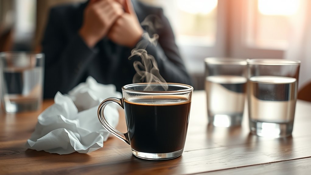 avoid coffee when dehydrating