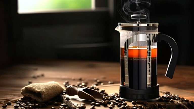 brewing coffee with french press