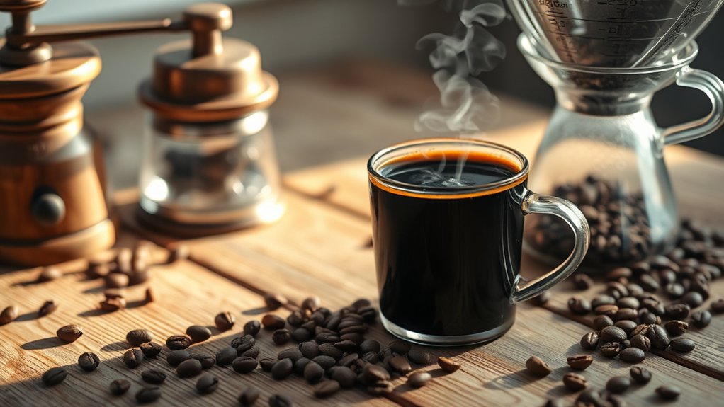 brewing simple black coffee