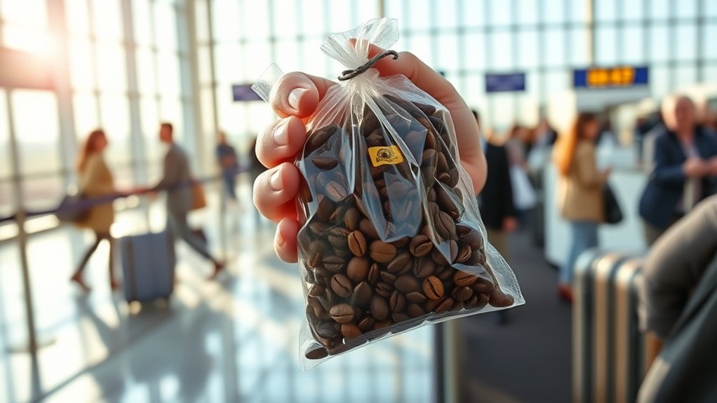 bringing coffee beans safely