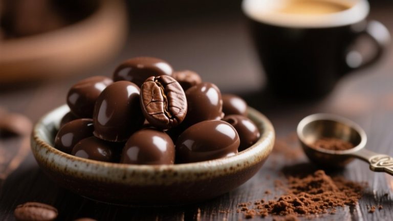 caffeine content in chocolate covered beans