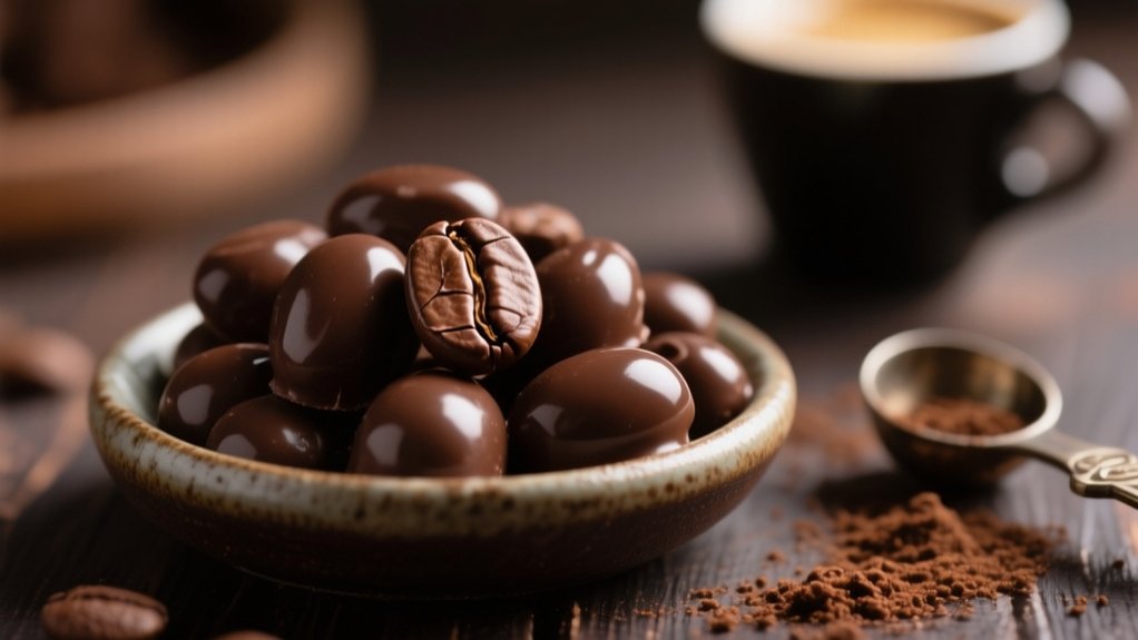 caffeine content in chocolate covered beans