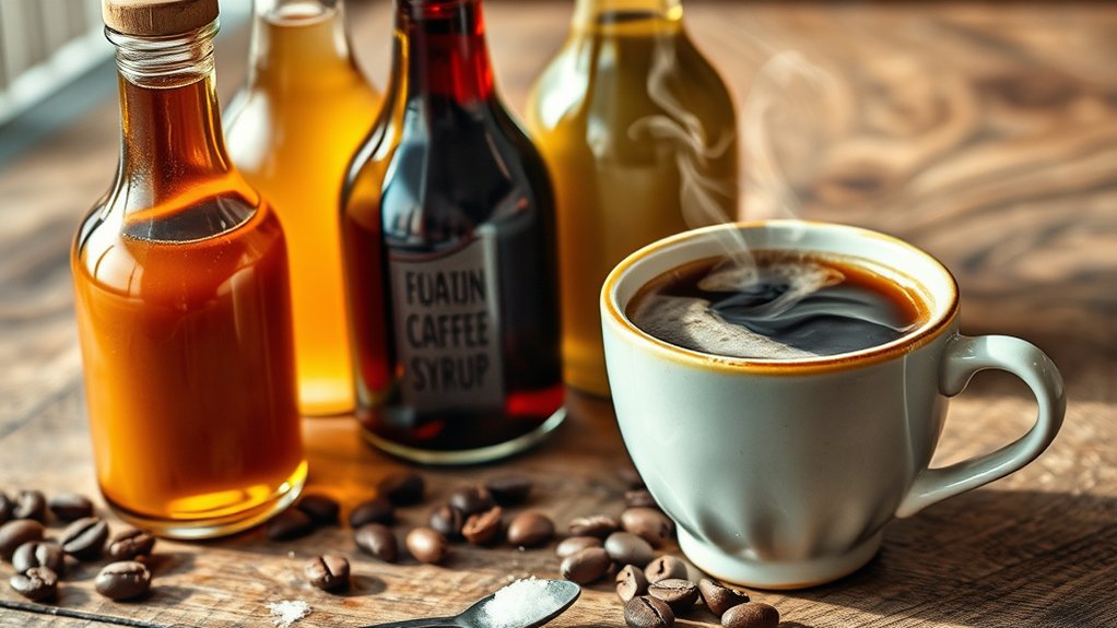 calorie counts of coffee syrups