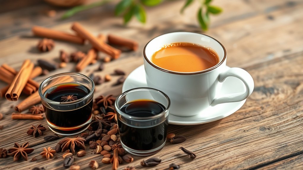 chai ingredients with coffee