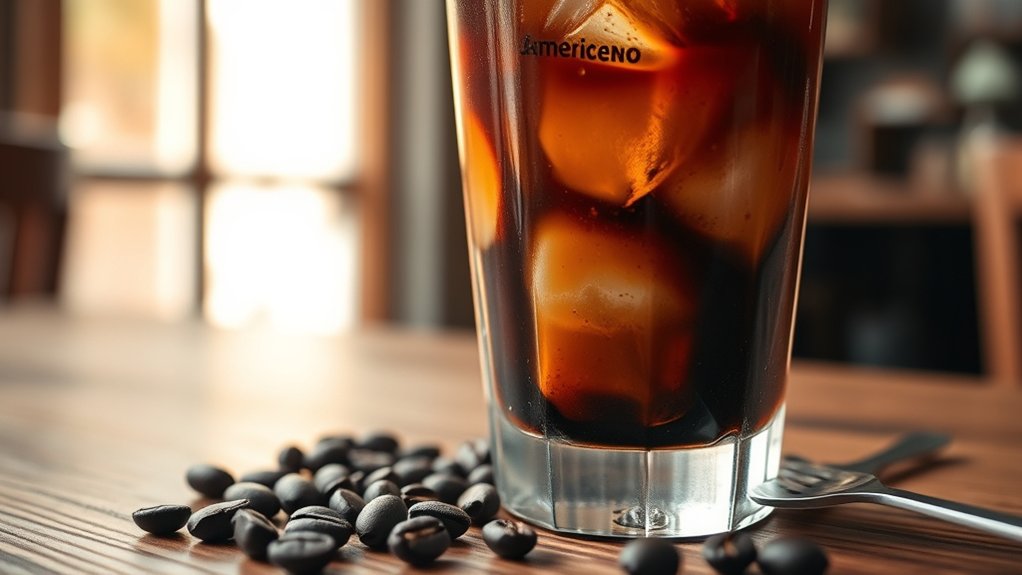 chilled espresso with water