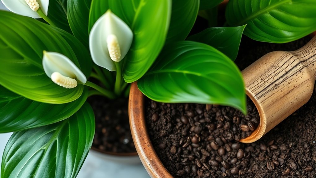 coffee grounds can harm peace lilies