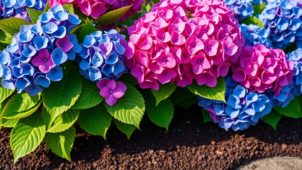 coffee grounds enhance blue blooms