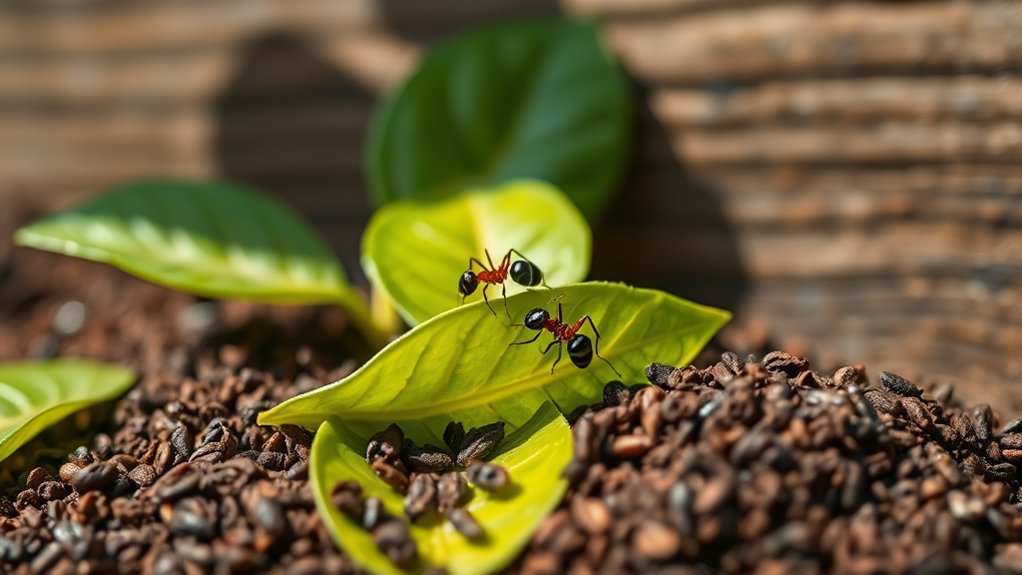 coffee grounds repel ants