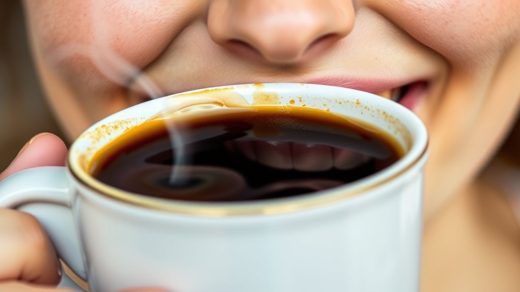 coffee pigments stain teeth