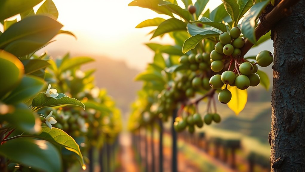 coffee plants flower annually