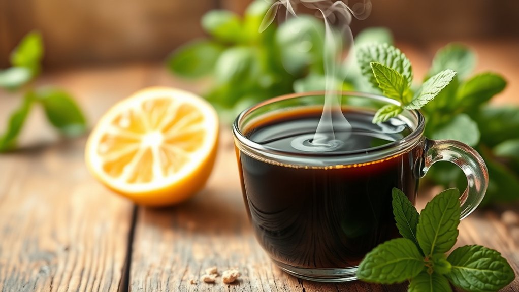 coffee reduces throat inflammation