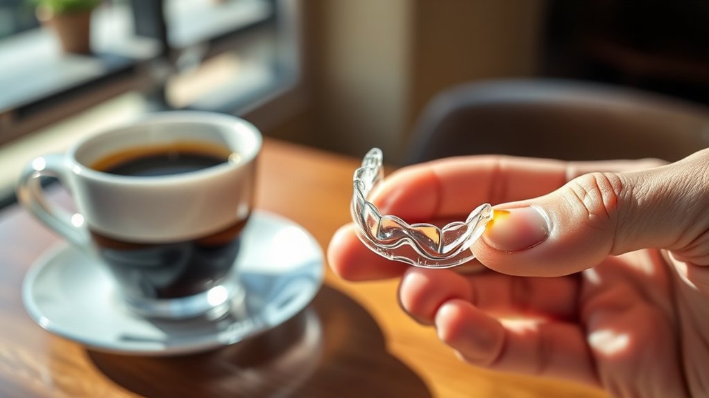 coffee stains invisalign aligners