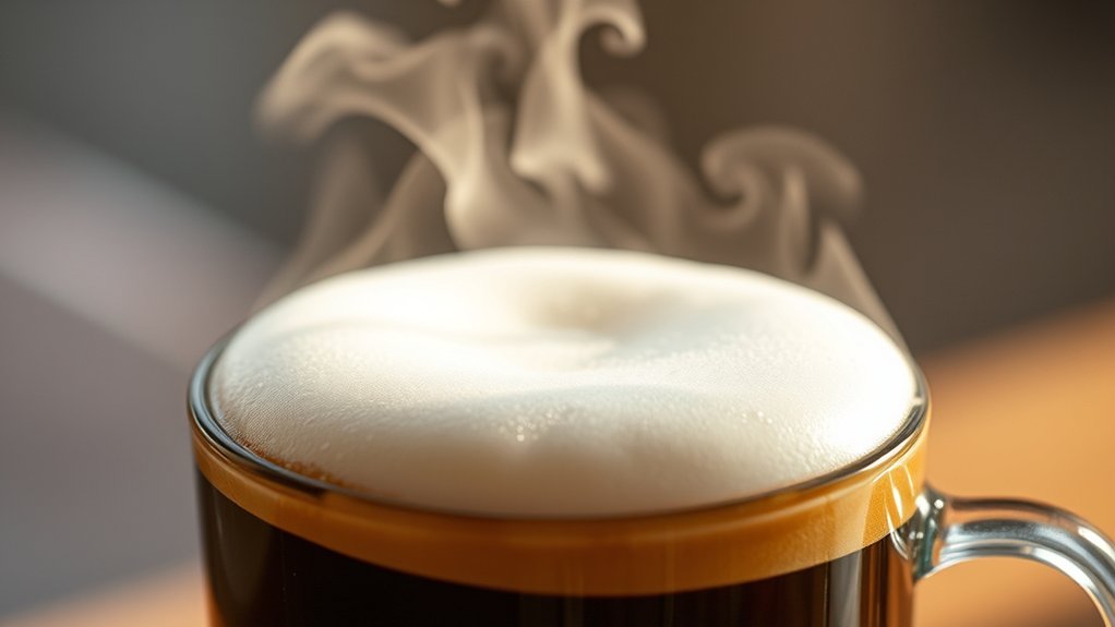 cold foam enhances hot coffee