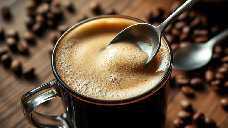 cold foam on hot coffee