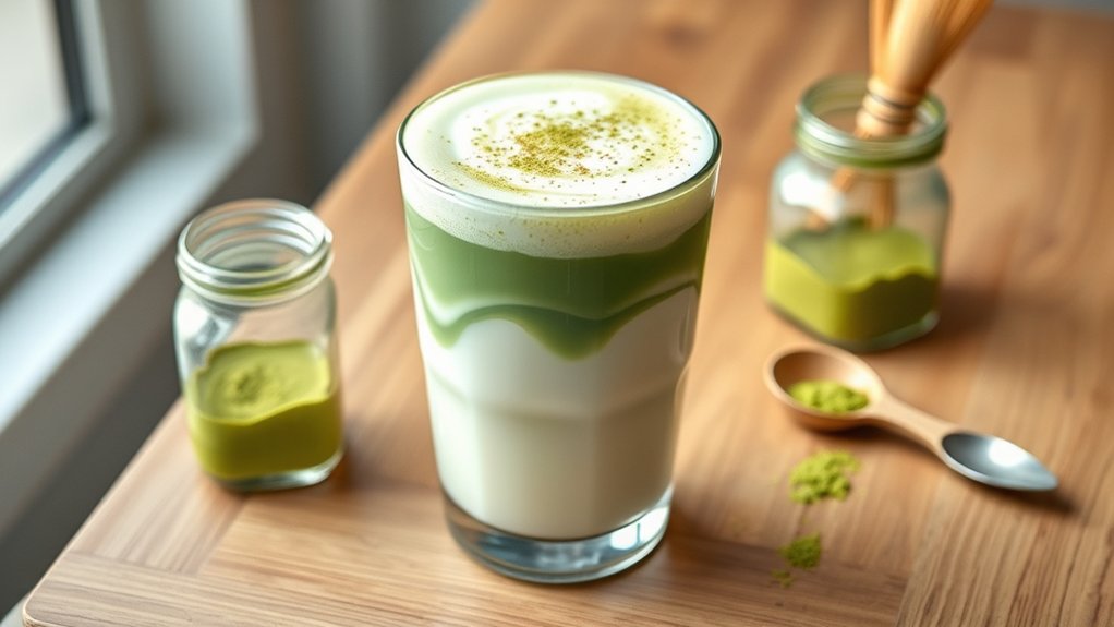 creamy energizing matcha beverage