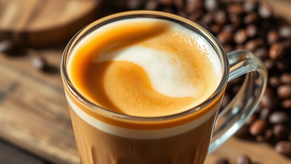 creamy espresso with half and half