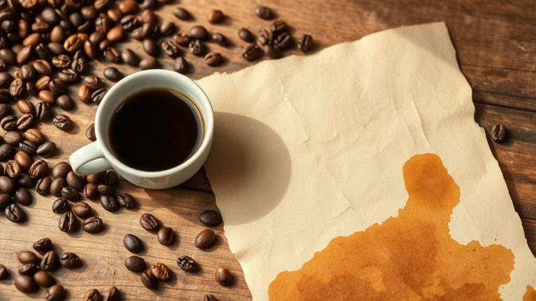 create realistic coffee stained paper