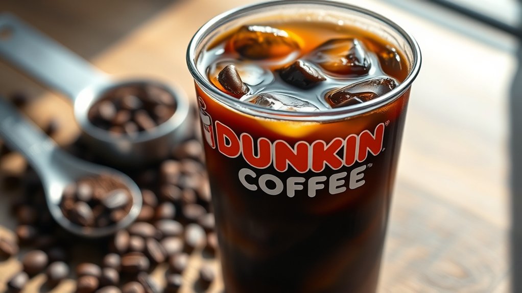 dunkin iced coffee caffeine