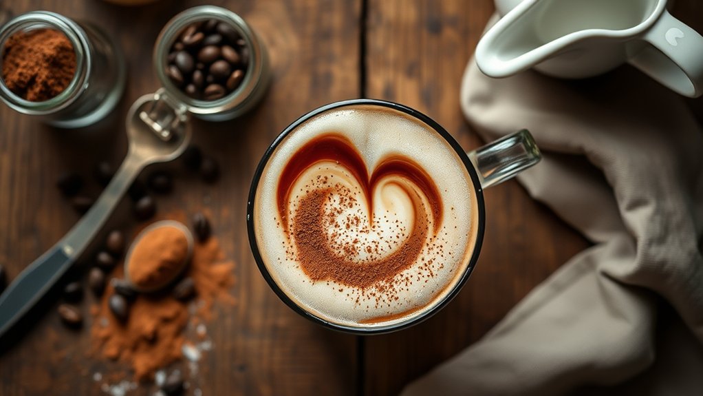 espresso cocoa milk sugar