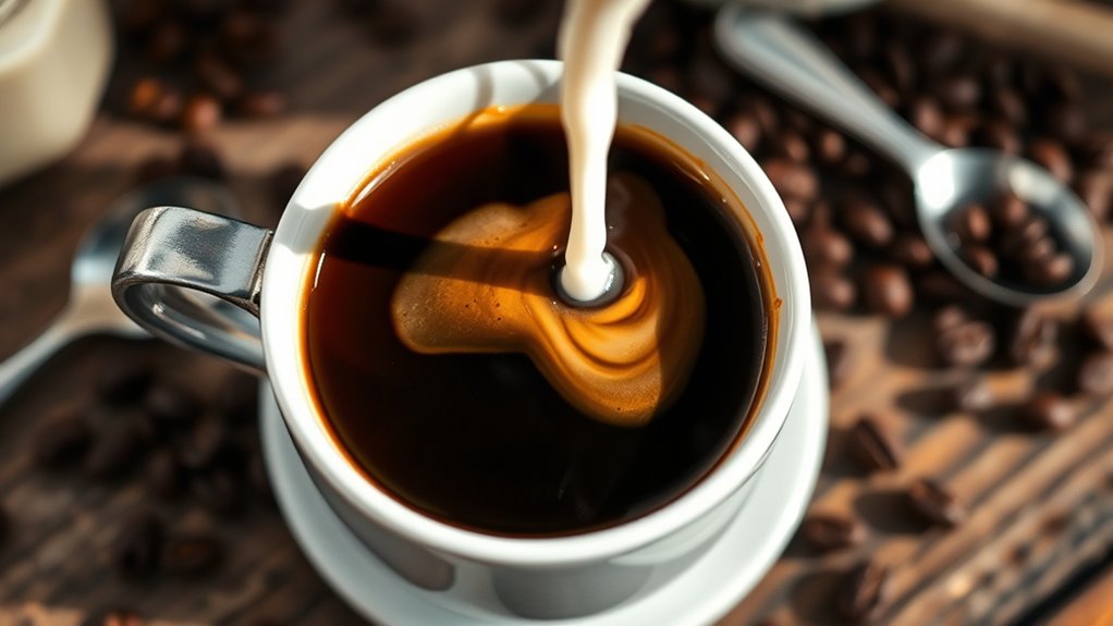 evaporated milk in coffee