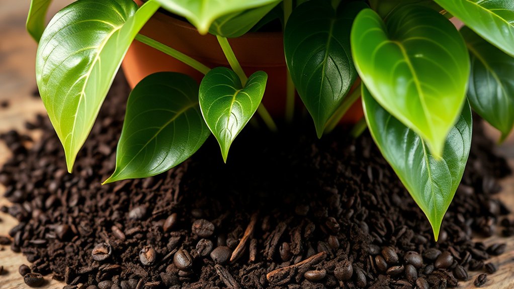 excess coffee grounds harm