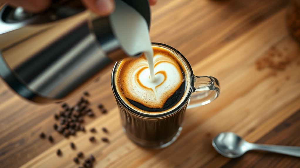 froth milk for latte
