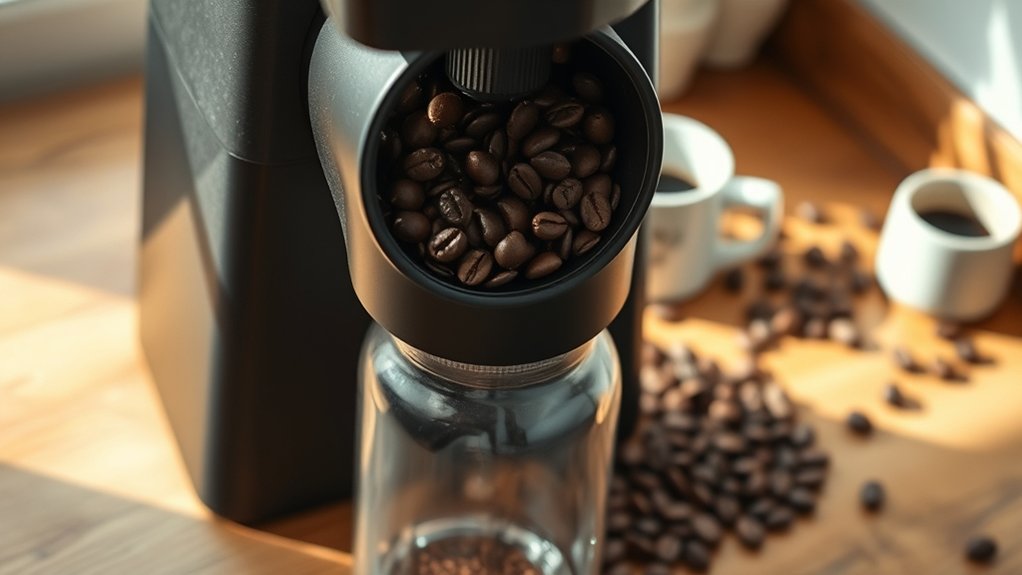 grinding coffee for brewing