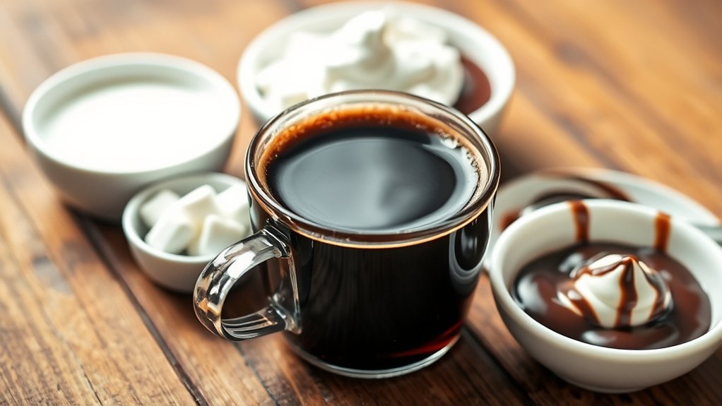 high calorie coffee additions