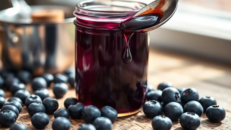 homemade blueberry coffee syrup