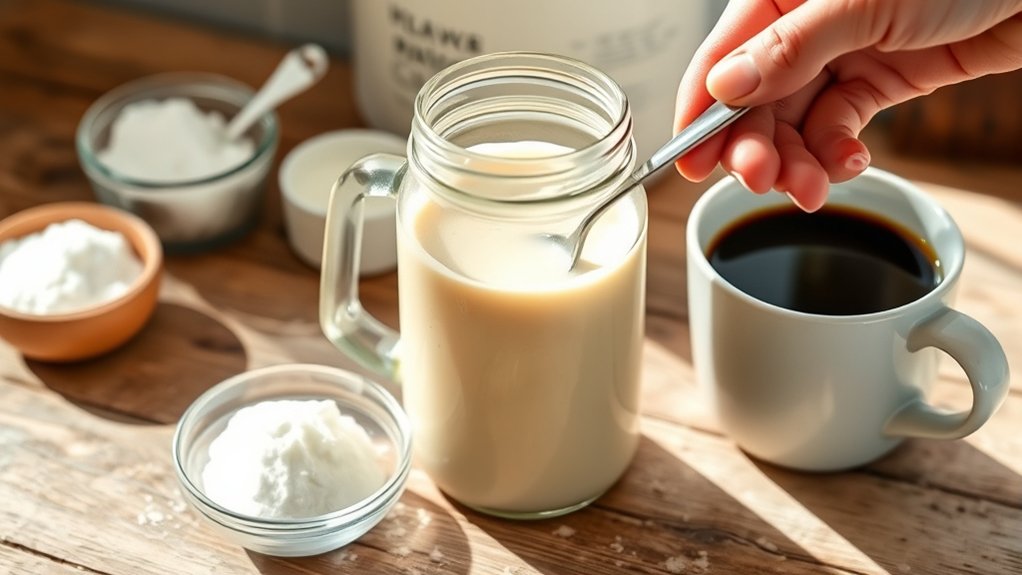 homemade creamy coffee enhancer
