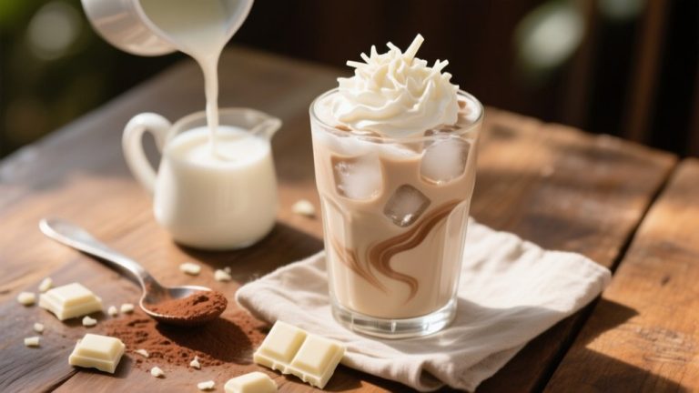 homemade iced white mocha