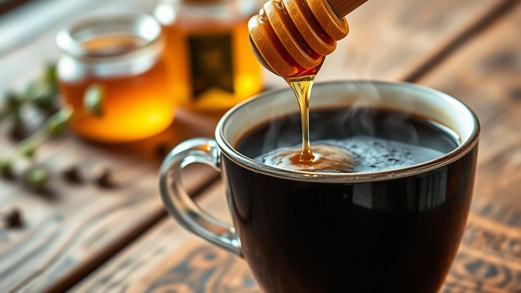 honey enhances coffee flavor