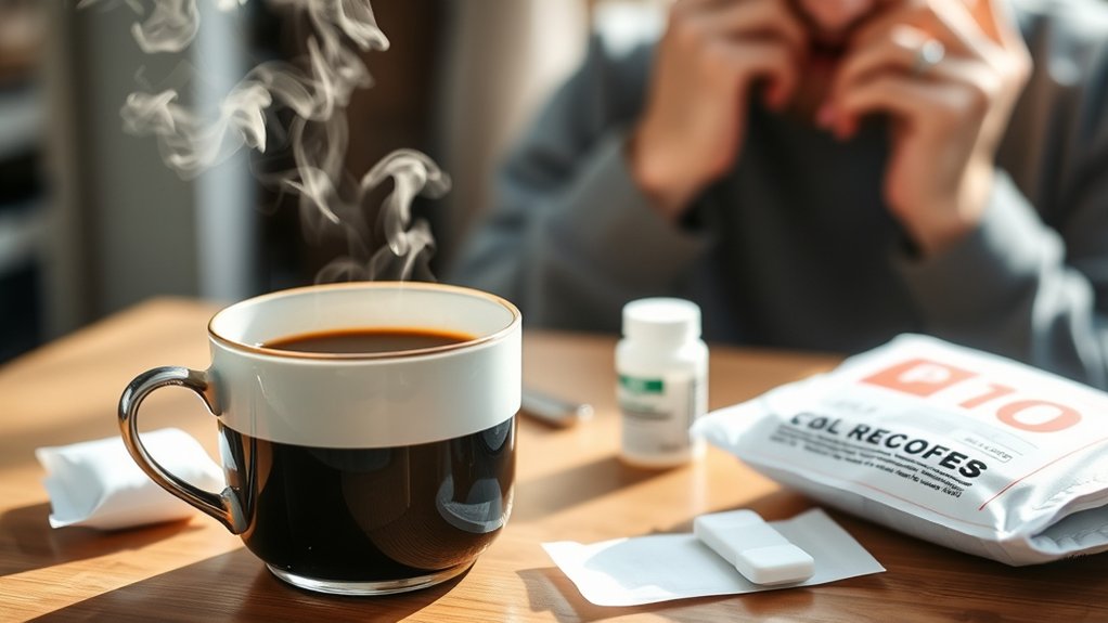 hot coffee delays healing