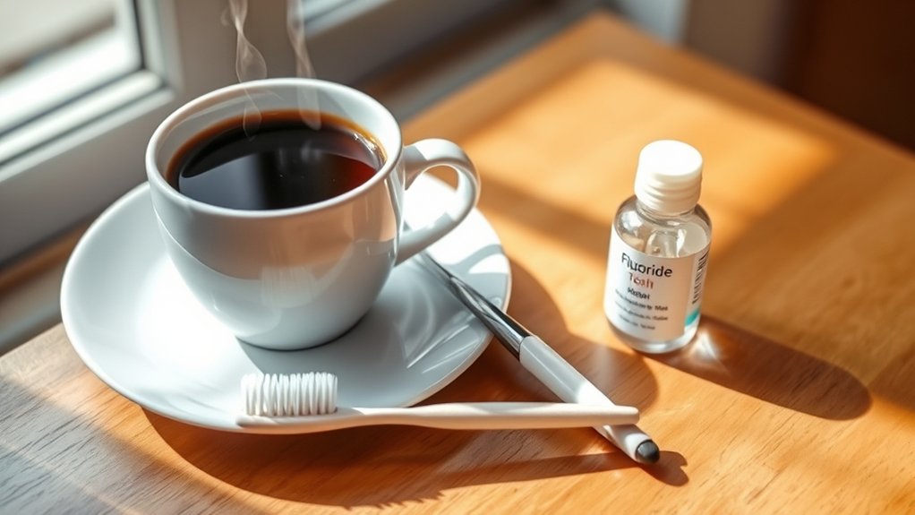 hot coffee diminishes fluoride protection