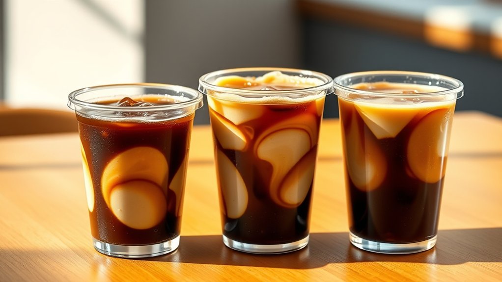 iced coffee calorie variations