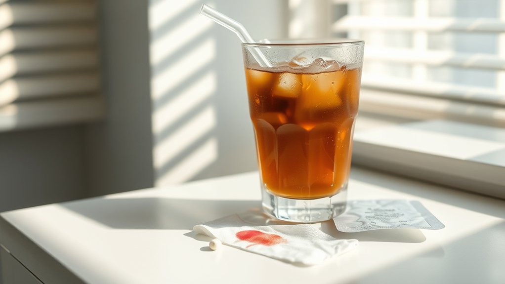 iced coffee hinders healing