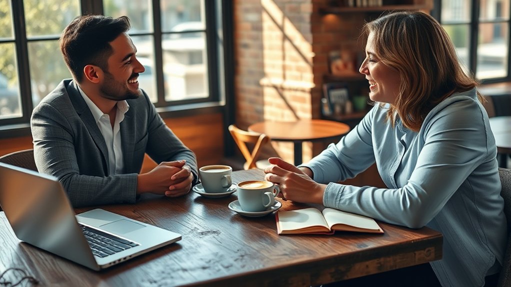 informal networking over coffee