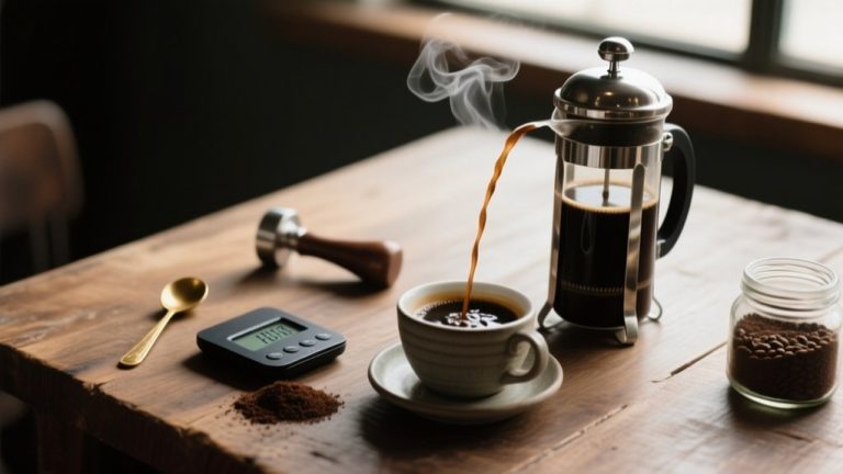 making espresso with french press
