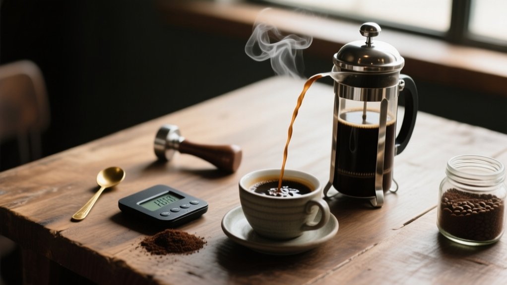making espresso with french press