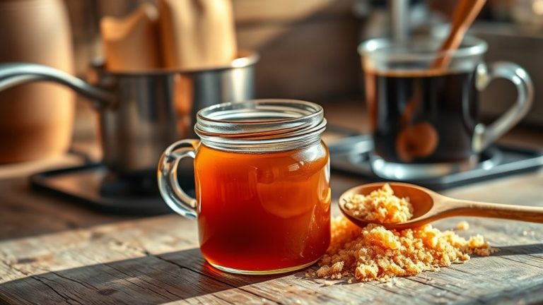 making homemade brown sugar syrup