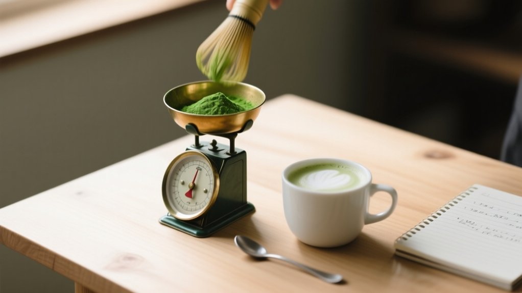 matcha latte measurement guide