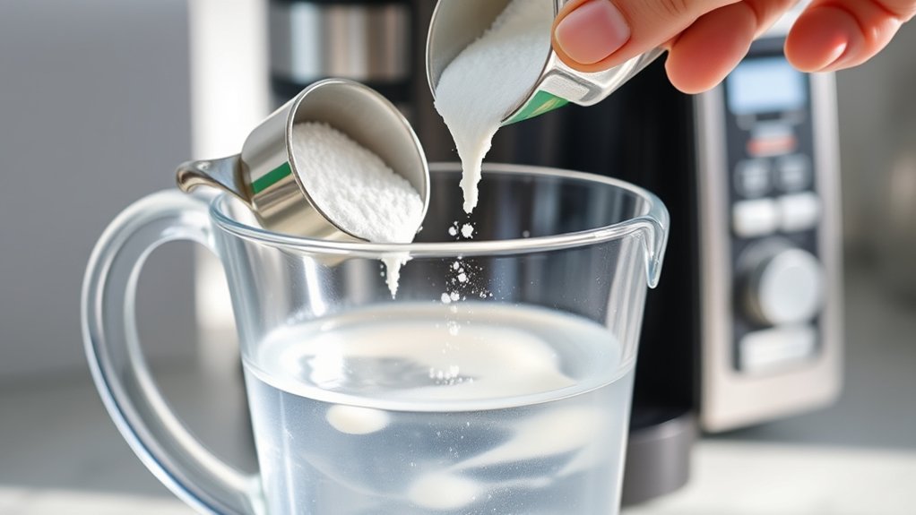mix vinegar and water