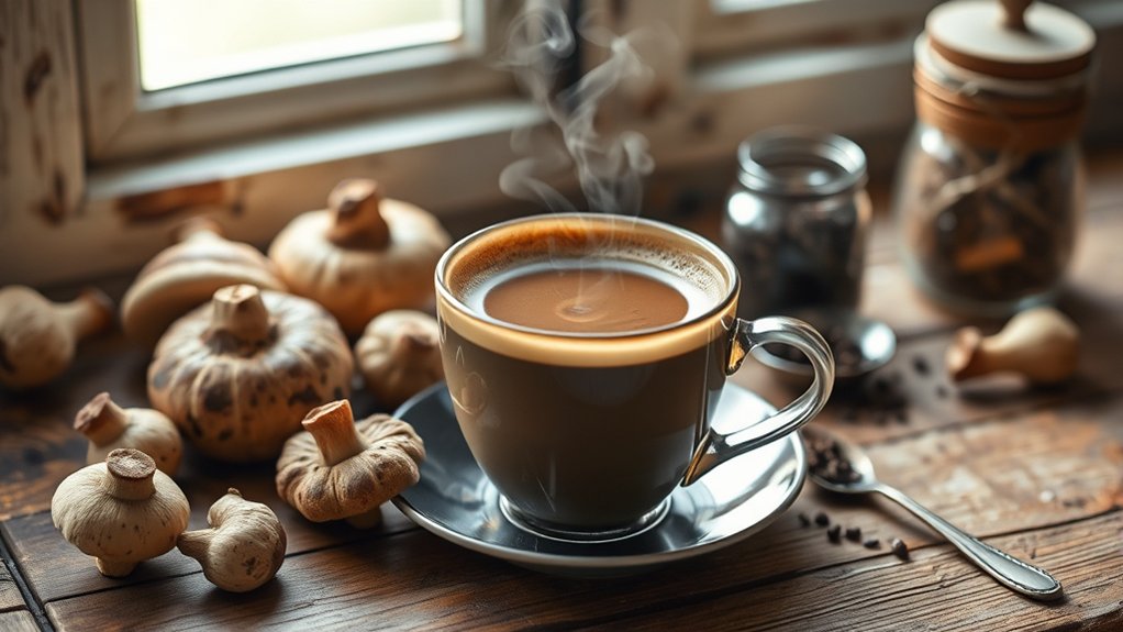 mushroom coffee and fasting