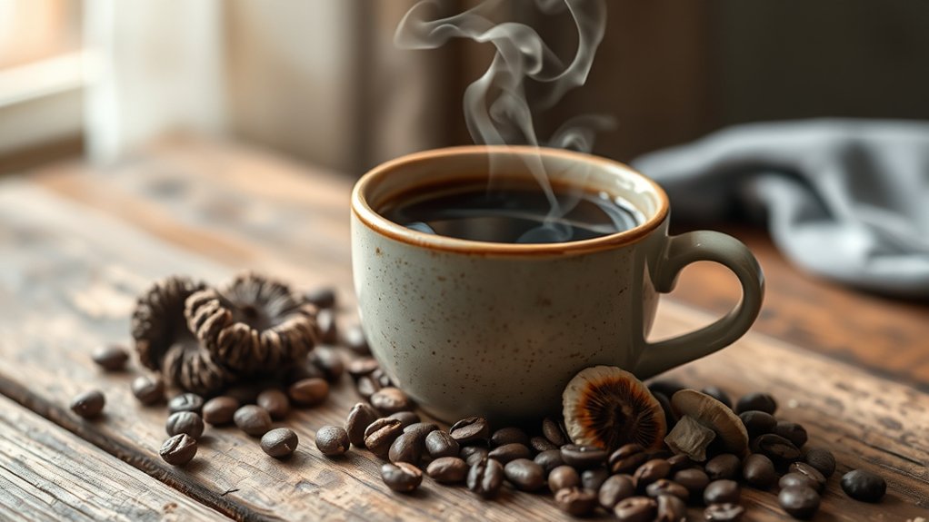 mushroom coffee caffeine content