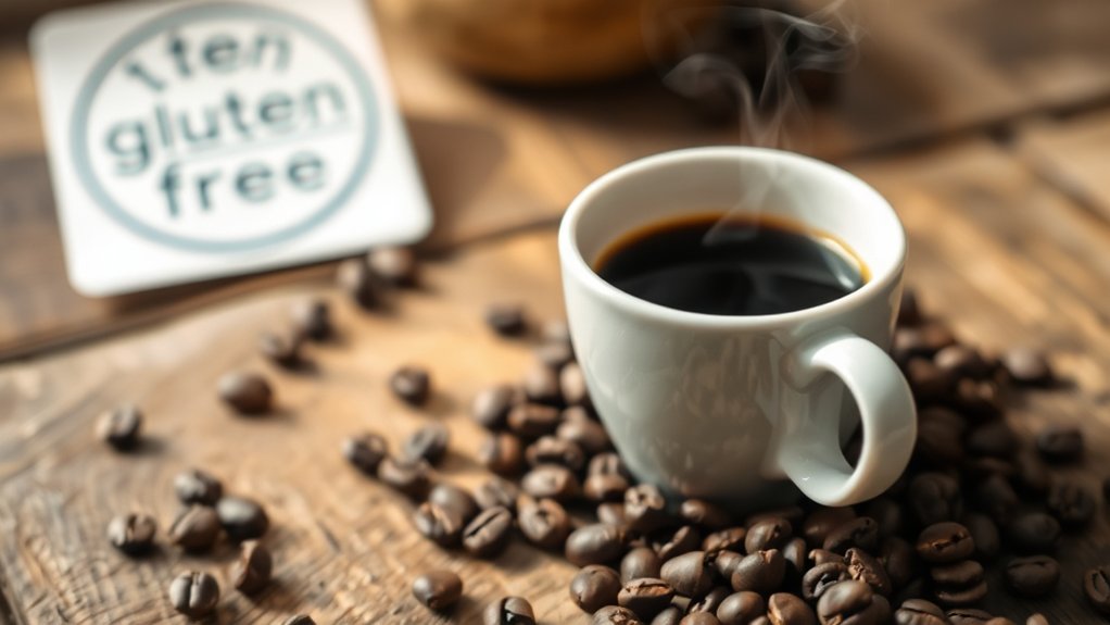 plain coffee is gluten free