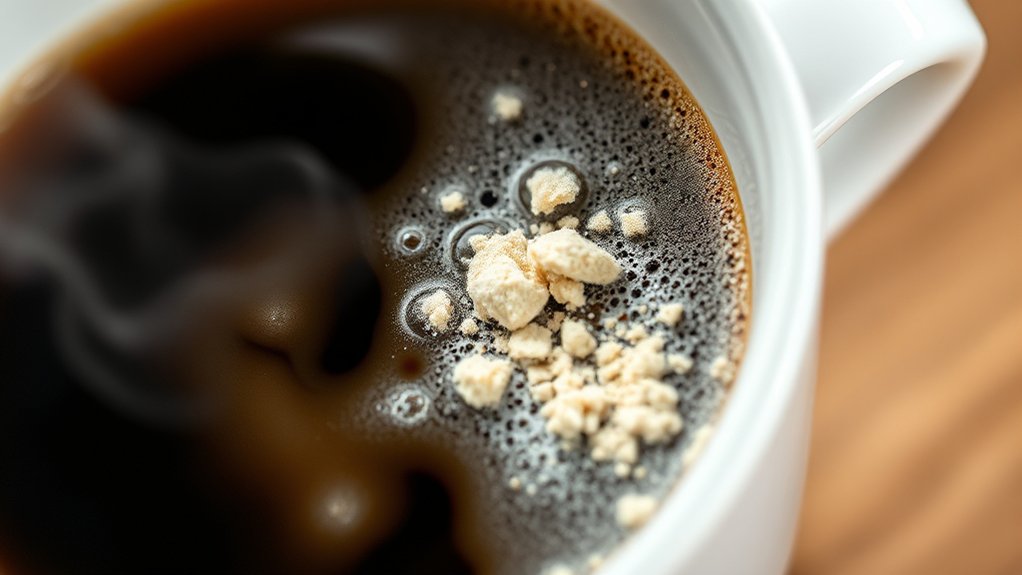 protein clumping in hot coffee